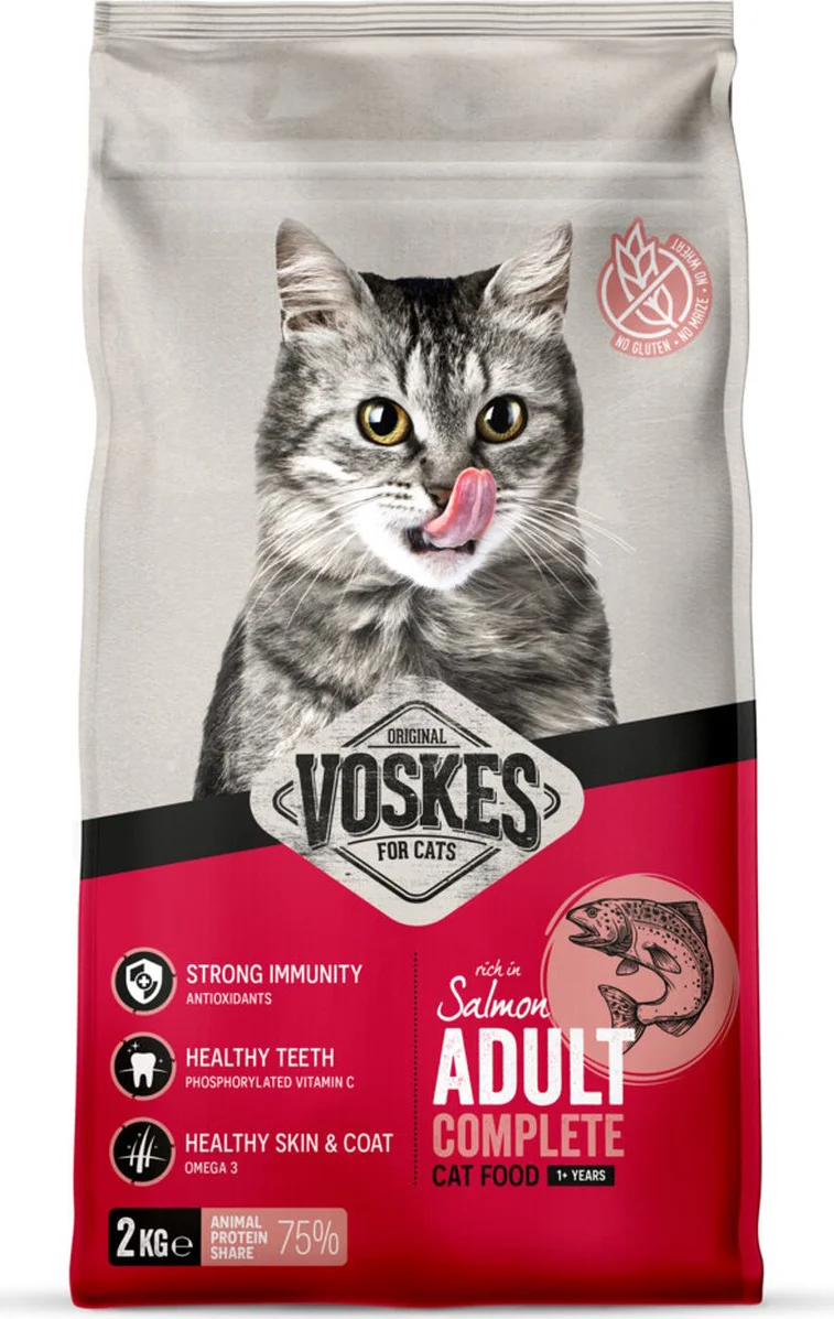 Voskes Kattenbrokken Adult Zalm 2 kg