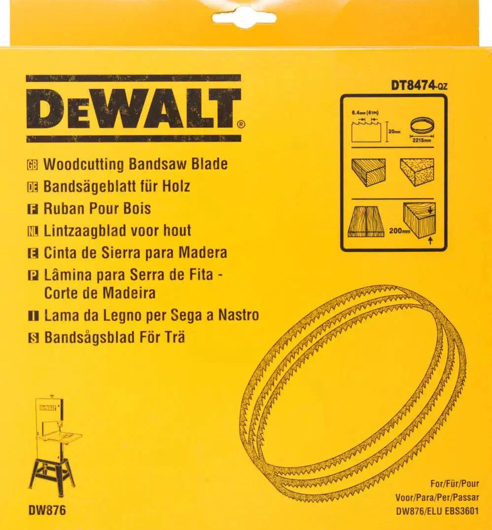 DeWALT DT8474 Lintzaagblad 2215 x 20 x 0.6mm 4TPI