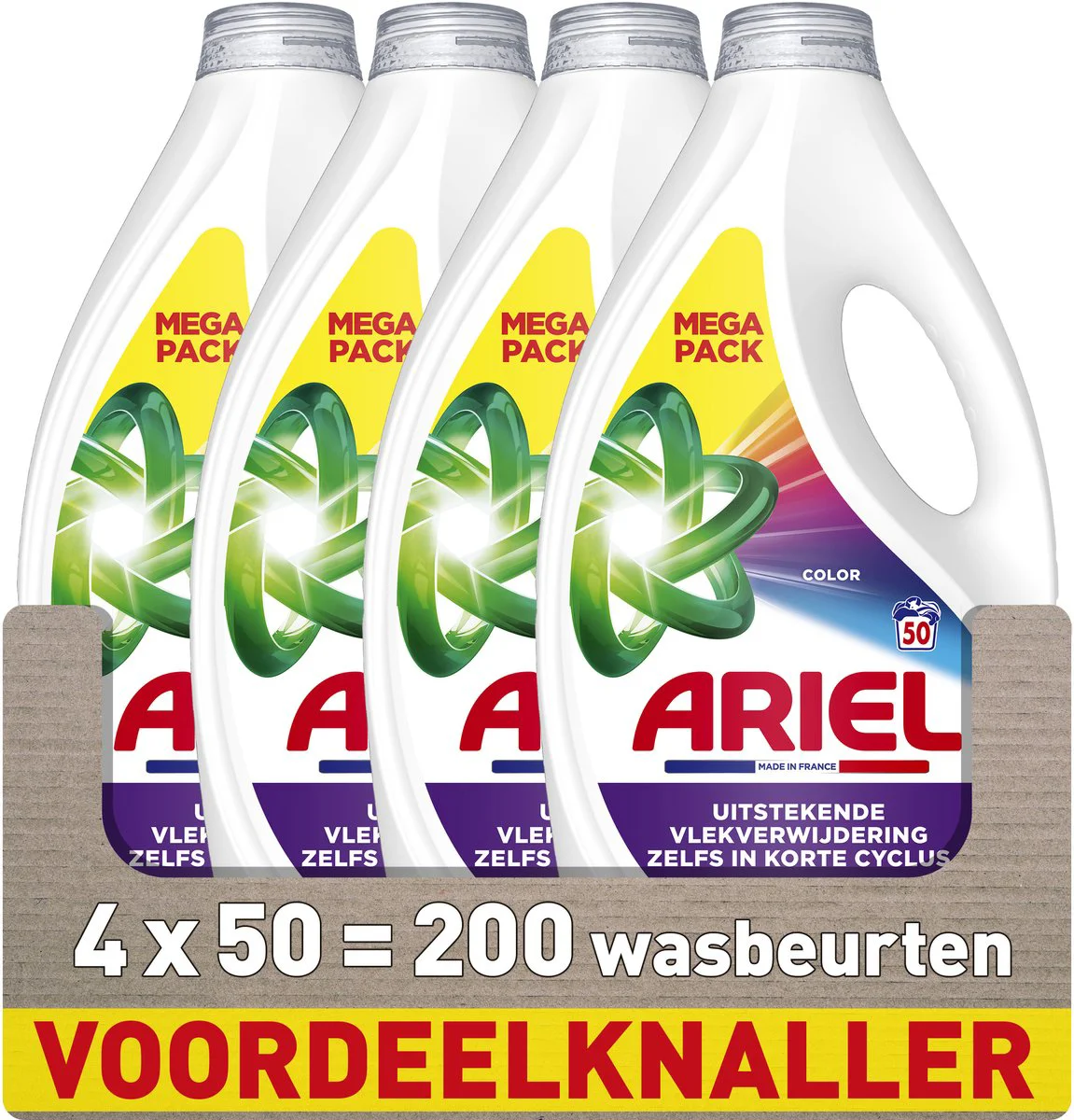 4x Ariel Vloeibaar Wasmiddel Color 50 Wasbeurten 2250 ml