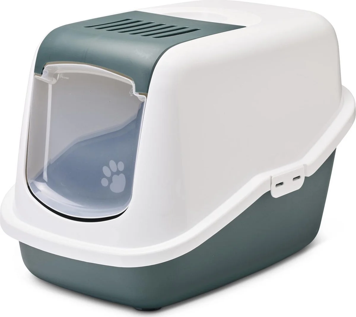 Savic Kattentoilet Nestor Nordic 56x39x38.5 cm - Kattenbak - Groen&Wit