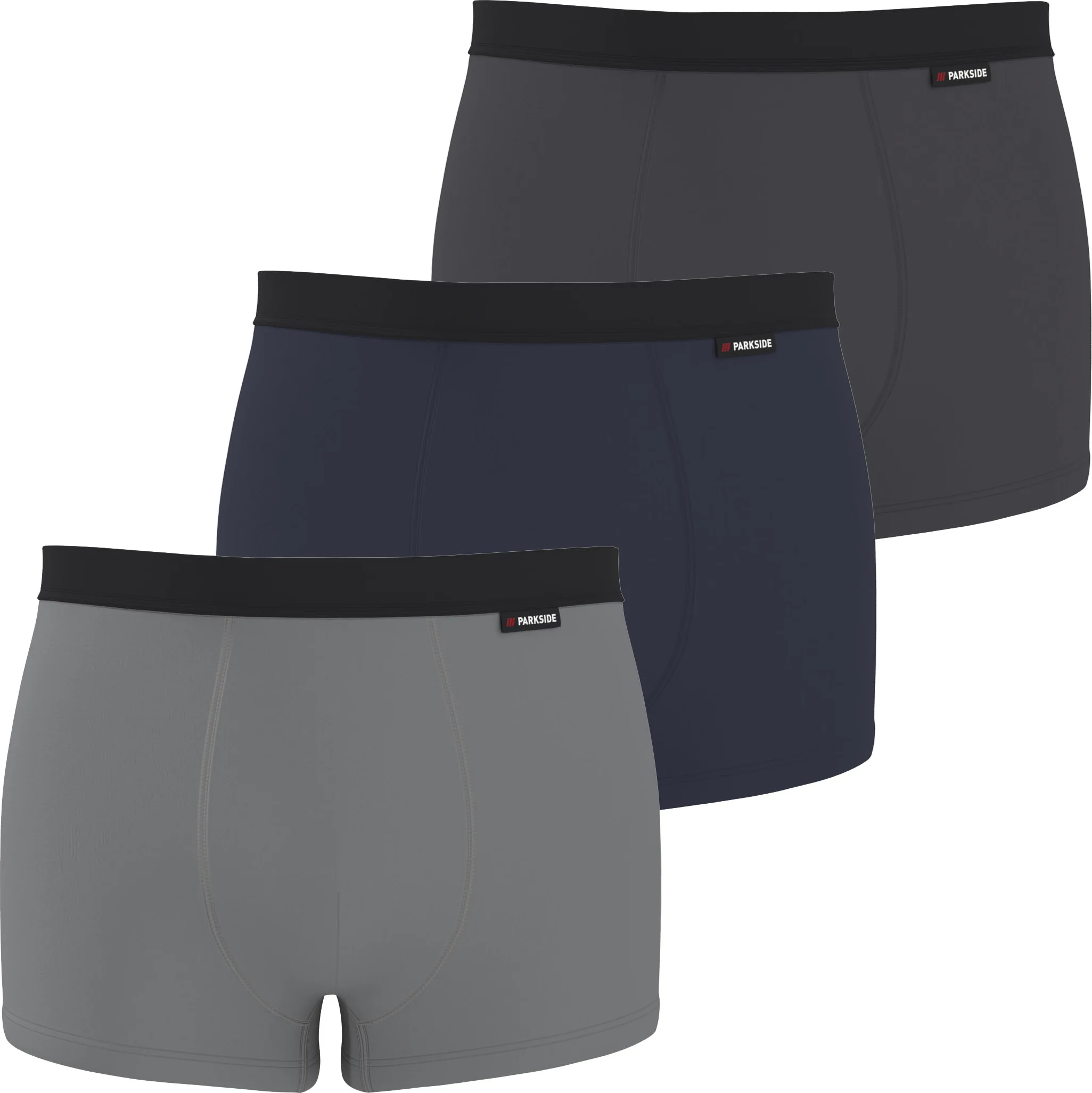 PARKSIDE Set van 3 heren boxers (marine/grijs/lichtgrijs, S)