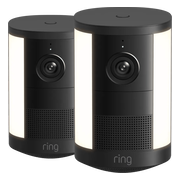 Ring Spotlight Camera 2e Generatie Batterij Zwart Duo Pack