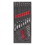 Milwaukee TOOLGUARD™ Foam inlay MAXBITE™ ringsteeksleutelset met ratel en flexkop 15-delig - 4932479829