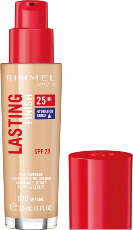 3x Rimmel Lasting Finish 25H Foundation 070 Sesame