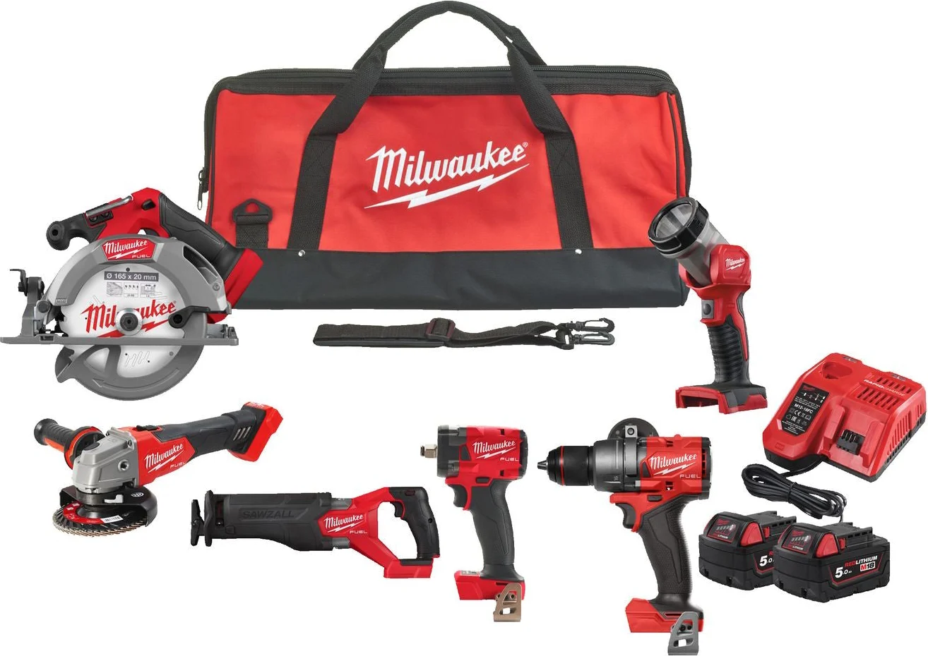 Milwaukee M18 FUEL™ FPP6H3-502B Powerpack 6-delig 18V 5.0Ah in Transporttas - 4933498659