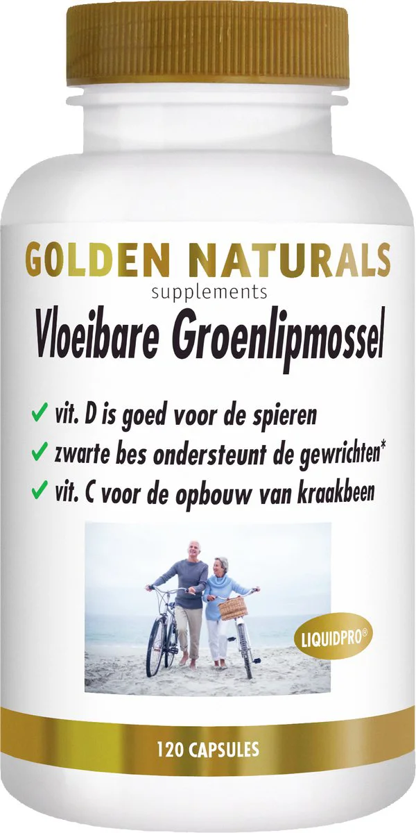 Golden Naturals Vloeibare Groenlipmossel 120 softgels