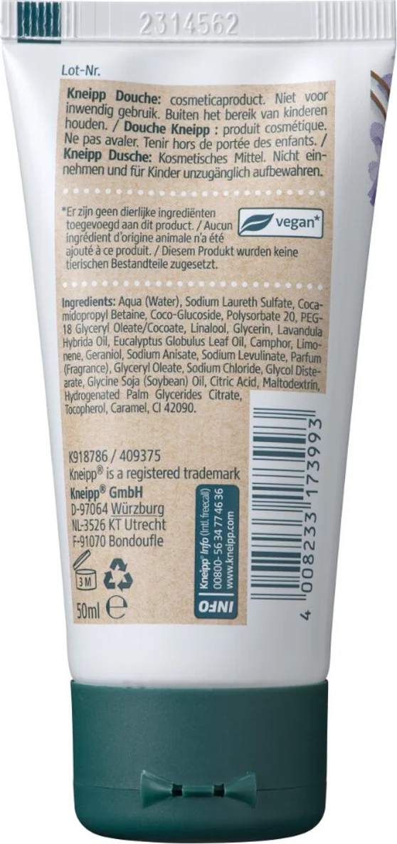 8x Kneipp Mini douchegel Relaxing 50 ml