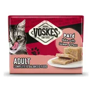 8x Voskes Original Paté Adult Heek & Zalm & Erwten 8 x 95 gr