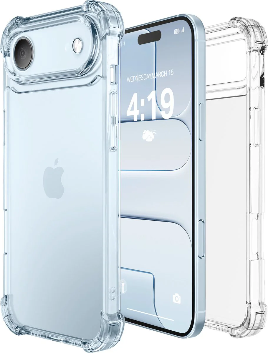 Hoesje - geschikt voor Apple iPhone 17 Air - Transparant - siliconen - backcover - shock proof