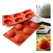 Siliconen Bakvorm Halve Bollen - Halfrond Rond - 6 Stuks - Bakvormen