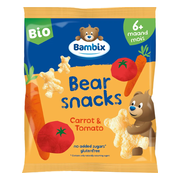 Bambix Bearsnacks Wortel & Tomaat 6M+ Bio 180GR