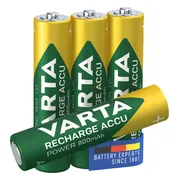 8x Varta Recharge Accu Power Oplaadbare Batterijen AAA 800mAh 4 stuks