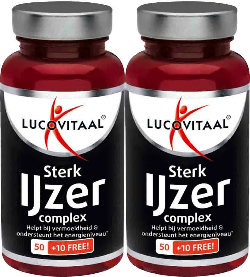 2x Lucovitaal Sterk IJzer Complex 60 tabletten