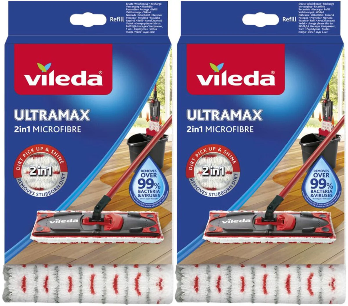 2x Vileda Ultra-Max Navulling