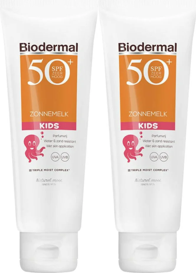 2x Biodermal Zonnemelk Kids SPF 50 125 ml
