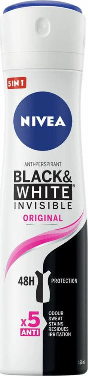 NIVEA Deodorant Spray Invisible For Black & White Clear 150 ml