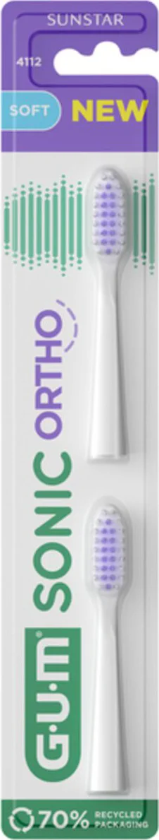 GUM Opzetborstels Sonic Ortho 2 stuks