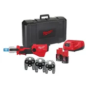 Milwaukee M12 ONEHPT-202C Geberit Mapress Set FORCE LOGIC™ Accu hydraulische perstool 12V 2.0Ah in koffer - 4933481038