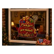 Pakjesavond Sinterklaas Sticker – 26,67 x 30 cm