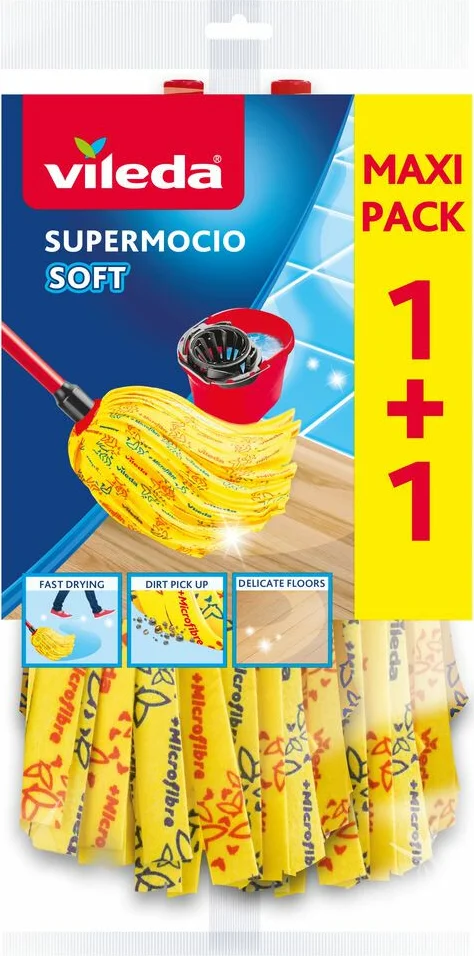 3x Vileda SuperMocio Soft Navulling 2 stuks