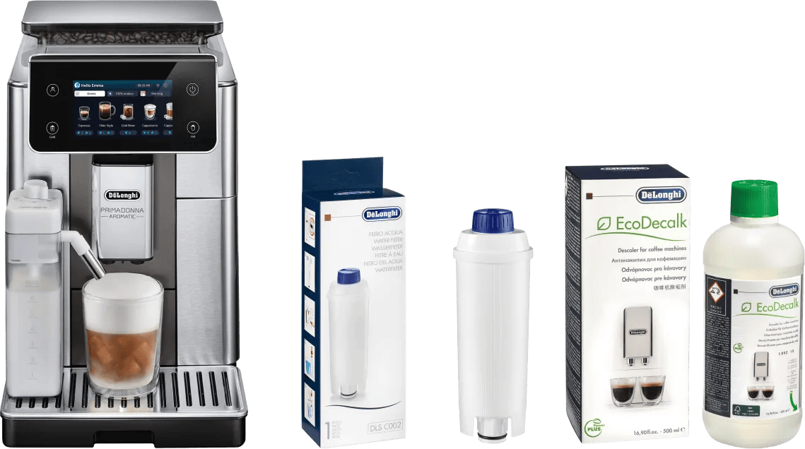 De'Longhi PrimaDonna Aromatic ECAM630.75. + Onderhoudspakket