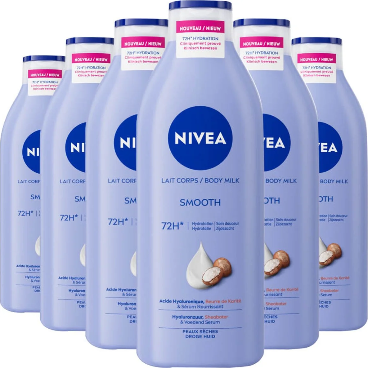 6x NIVEA Bodymilk Zijdezacht 250 ml