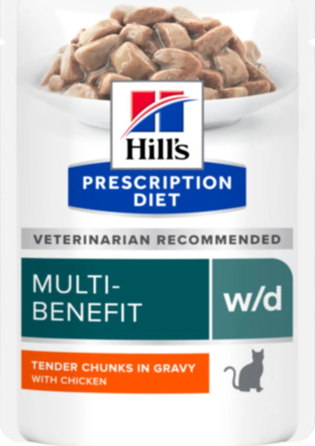 Hill's Prescription Diet w/d Multi-Benefit Kattenvoer Nat Kip 85 gr