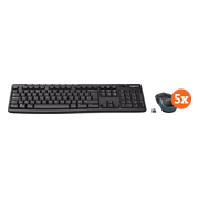 Logitech MK270 Draadloos Toetsenbord en Muis QWERTY 5-Pack