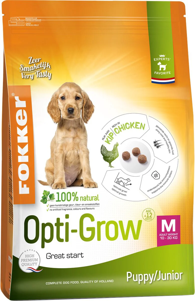 Fokker Opti-Grow Hondenvoer M 2,5 kg