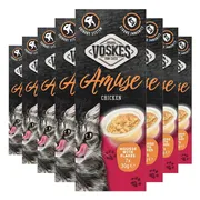 8x Voskes Kattensnack Mousse Kip 7x30 gr