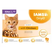 IAMS Delights Kitten Kip in Saus 12 x 85 gr