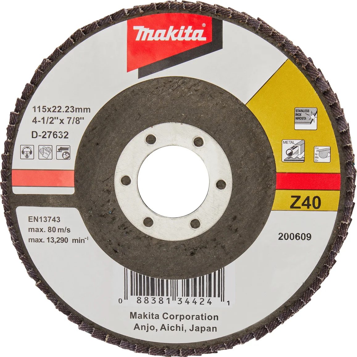 Makita D-27632 Lamellenschuurschijf Z40 | 115mm
