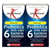 2x Lucovitaal Probiotica Mix van 6 Bacteriënstammen 30 kauwtabletten