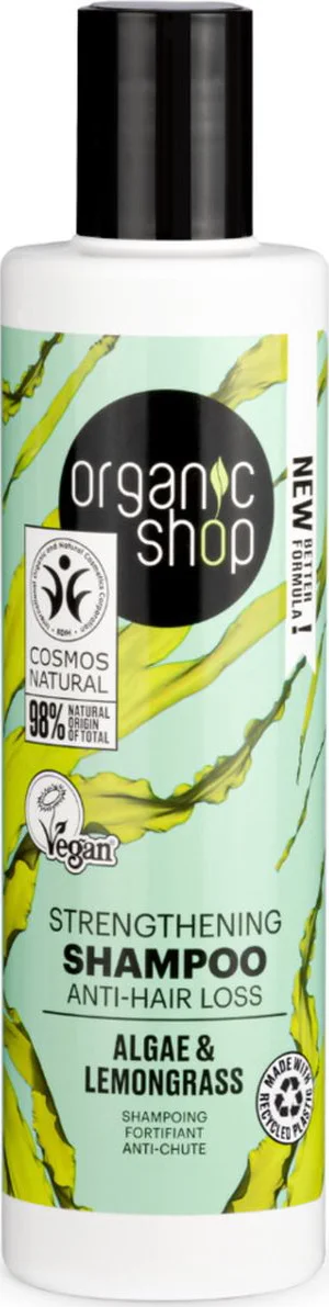 Organic Shop Strengthening Shampoo Anti-Hair Loss Algae and Lemongrass 280 ml