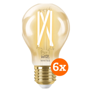WiZ Smart Filament lamp Standaard Goud 6-pack - Warm tot Koelwit Licht - E27