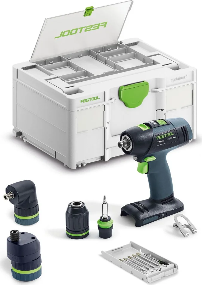 Festool T18+3 Basic-Set Accu schroefboormachine 18V Basic Body in Systainer - 578828