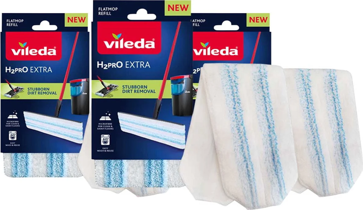 3x Vileda H2Pro Dweil Navulling H2Pro Flatmop 1 Stuk