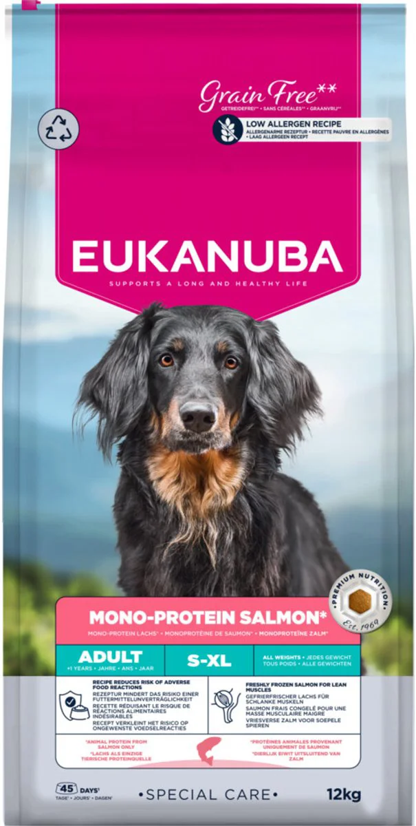Eukanuba Hondenvoer Droog Special Care Adult Mono-Protein Zalm 12 kg