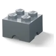 LEGO Opbergsteen met 4 noppen - donkergrijs