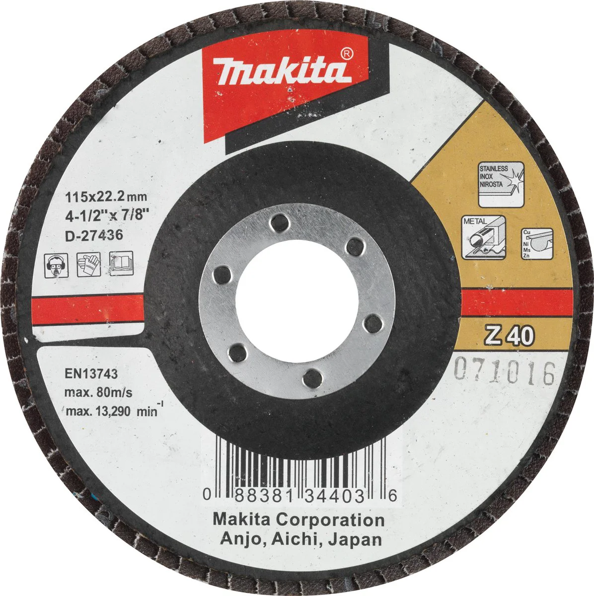 Makita D-27545 Lamellenschuurschijf Z60 | 180mm