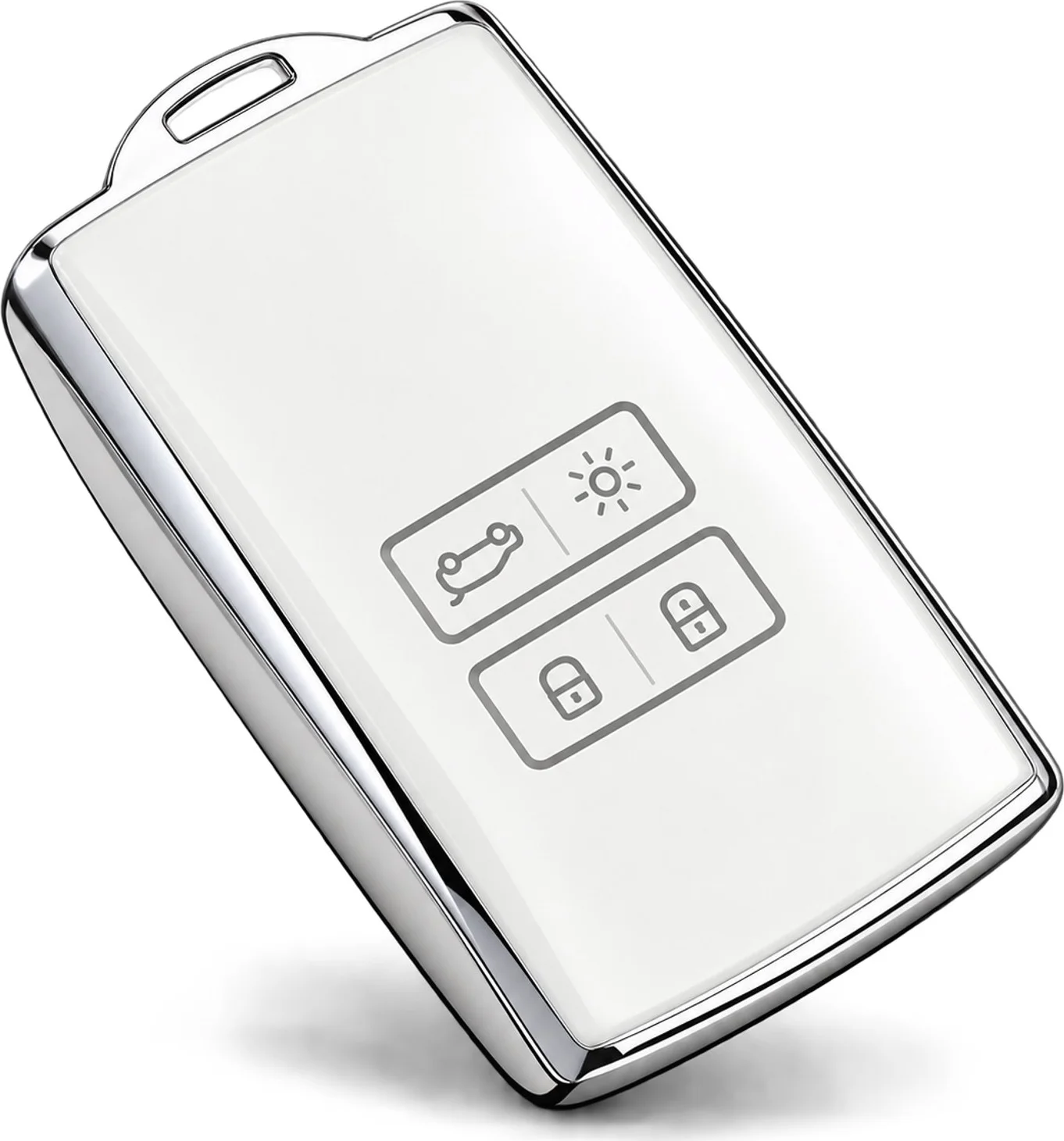 Siliconen Remote Cover Key Case key cover Wit voor Renault Megane Captur Zoe Espace 5 Clio Arcan Arkana Kadjar voor Dacia Duster
