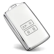 Siliconen Remote Cover Key Case key cover Wit voor Renault Megane Captur Zoe Espace 5 Clio Arcan Arkana Kadjar voor Dacia Duster