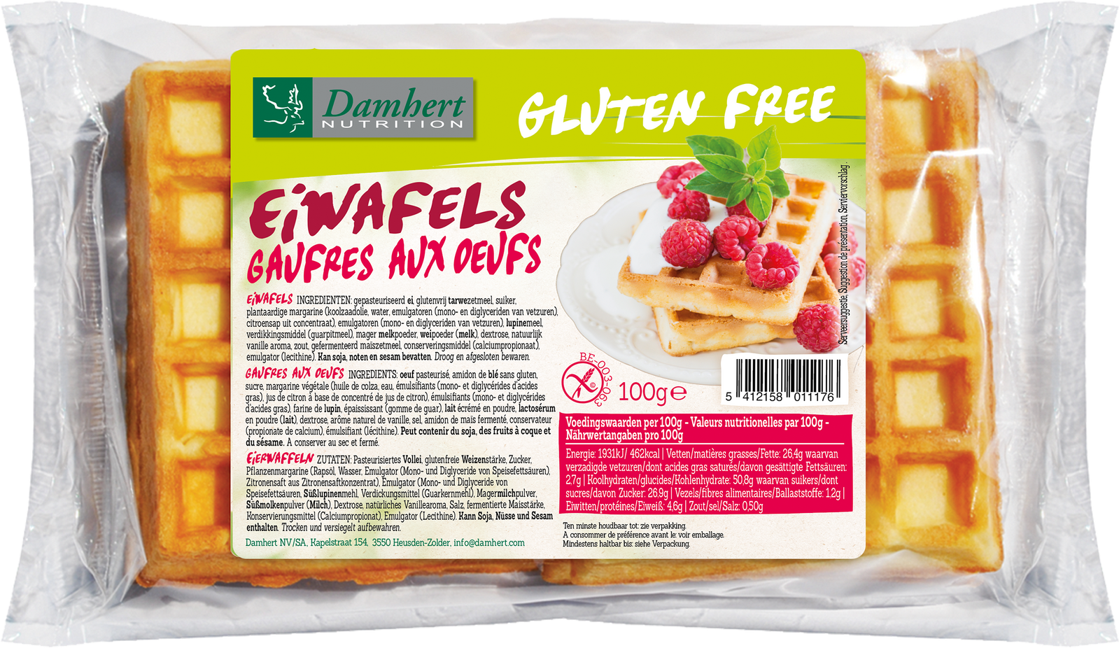 Damhert Gluten Free Eiwafels 4ST