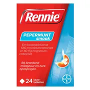 Rennie Pepermunt kauwtabletten bij brandend maagzuur 24TB