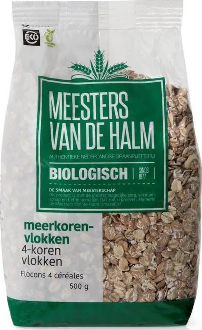 De Halm 4-Korenvlokken Biologisch 500GR