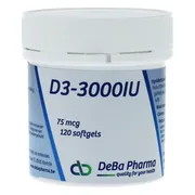 Deba Pharma Vitamine D3-3000 IU 75 Mcg Softgels 120SG
