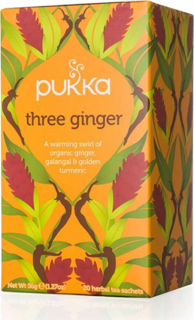 3x Pukka Biologische Thee Three Ginger 20 stuks