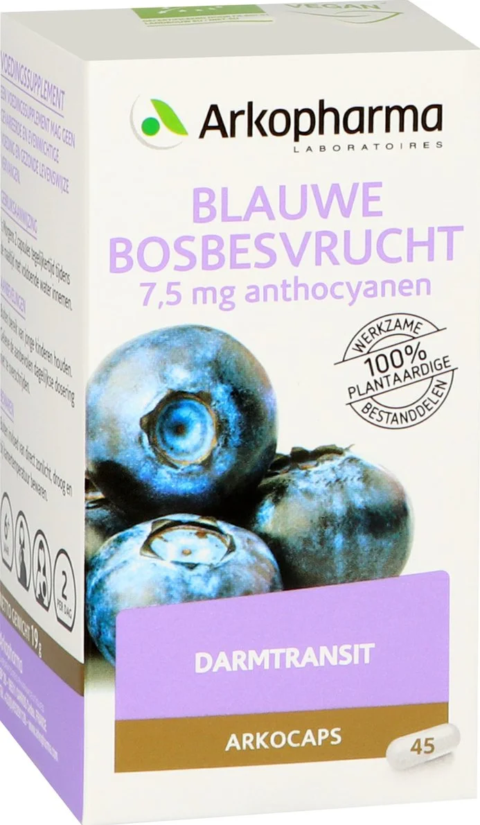 Arkocaps Darmtransit Blauwe Bosbesvrucht Capsules 40CP