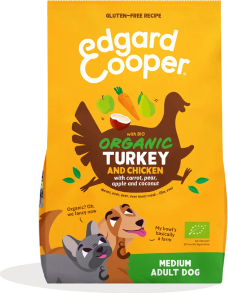 4x Edgard & Cooper Hondenvoer Droog Bio Kalkoen - Bio Kip 2,5 kg