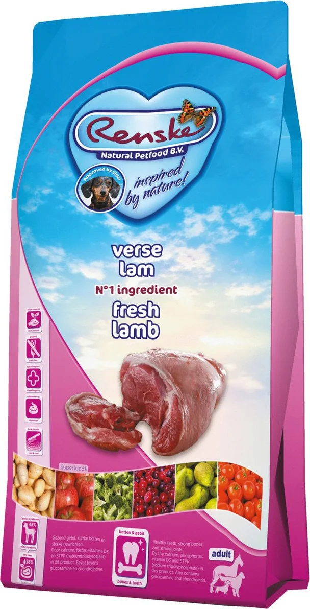Renske Super Premium Graanvrij Adult Hondenvoer Lam 2 kg